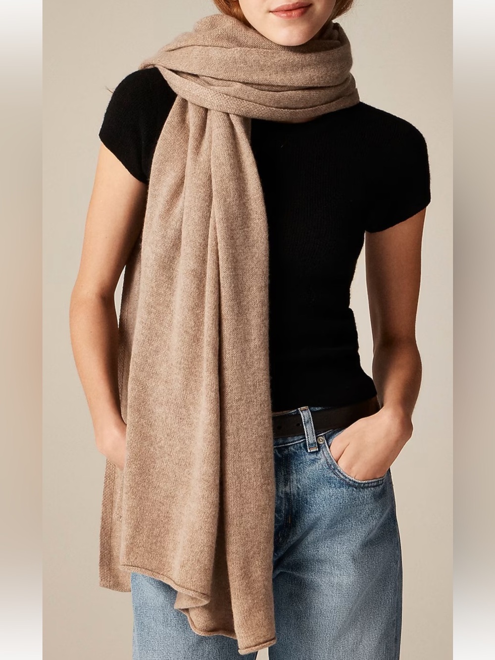 J. Crew Oversized Cashmere Wrap OS